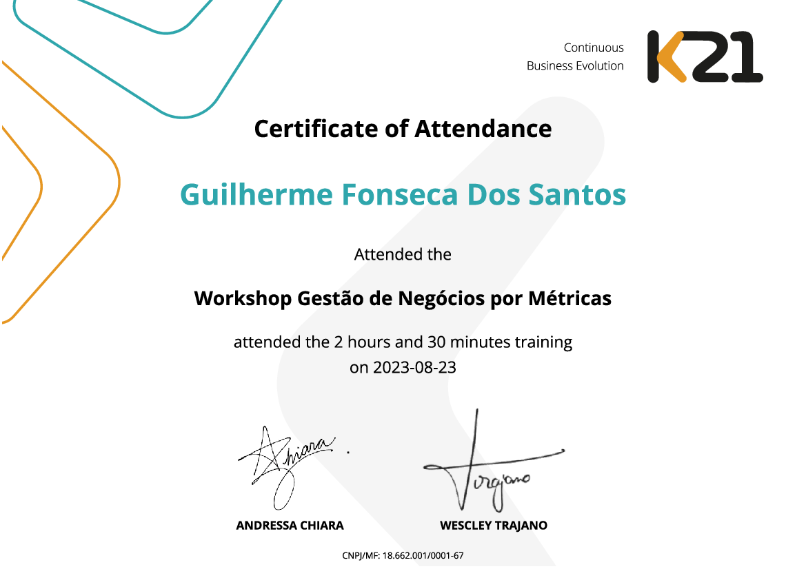Certificado K21